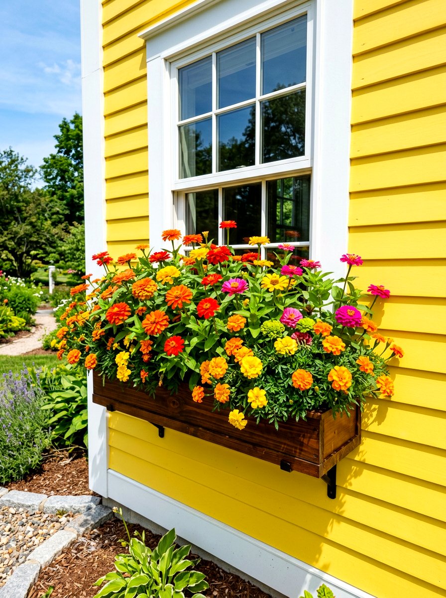 Full sun window box - 30 window flower box ideas