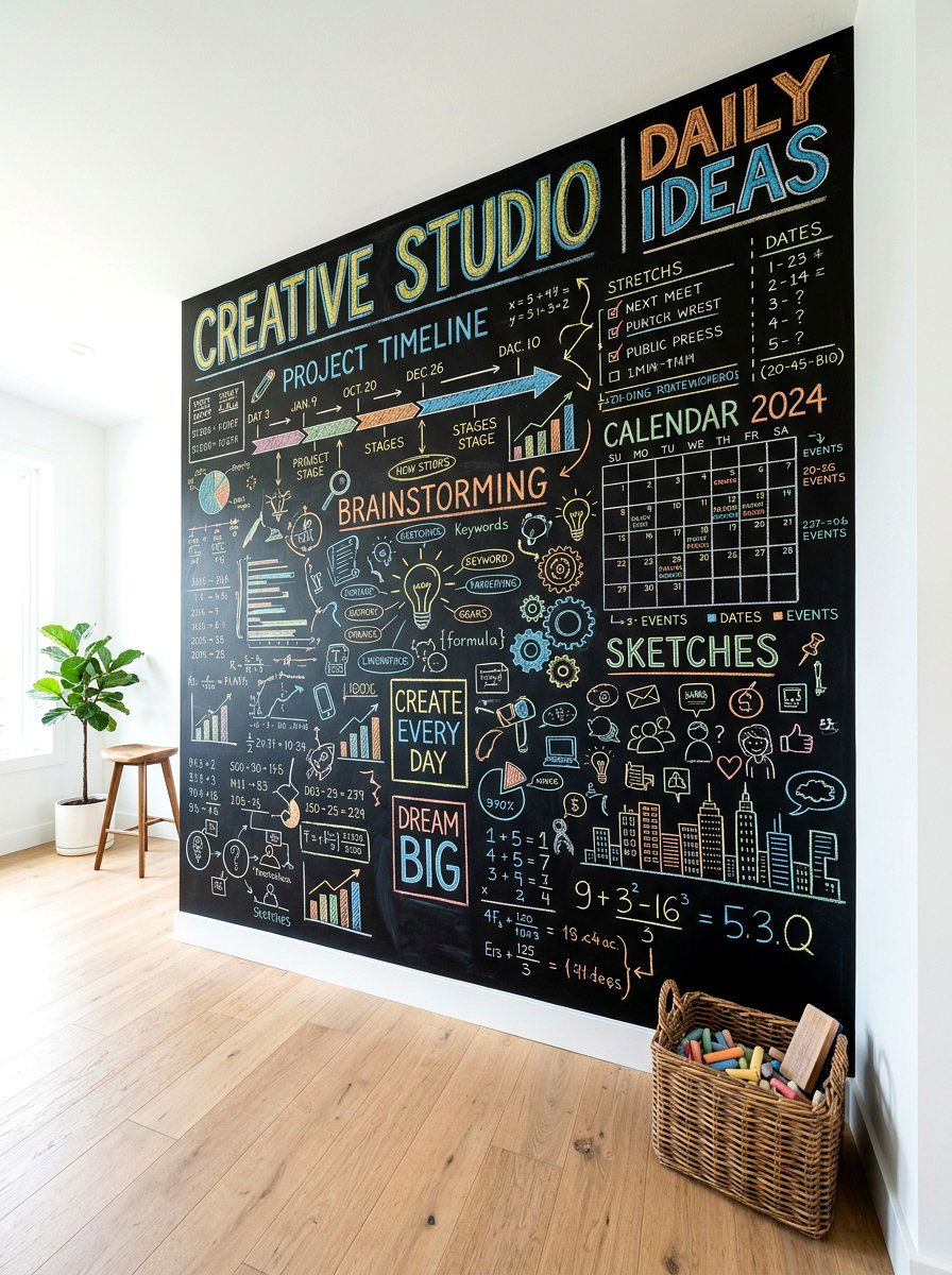 Full wall chalkboard - 30 sensory playroom ideas