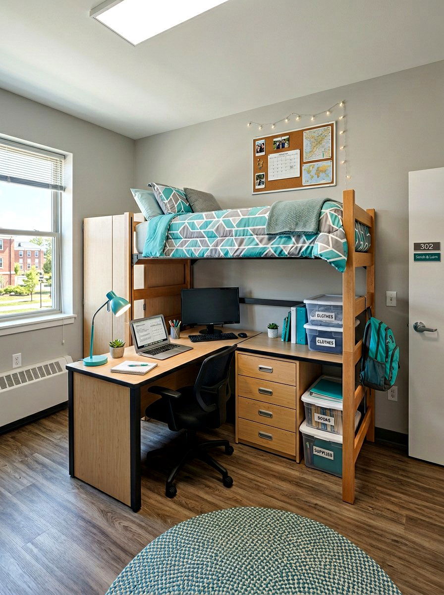 Functional Dorm Room Layout - 30 dorm room ideas