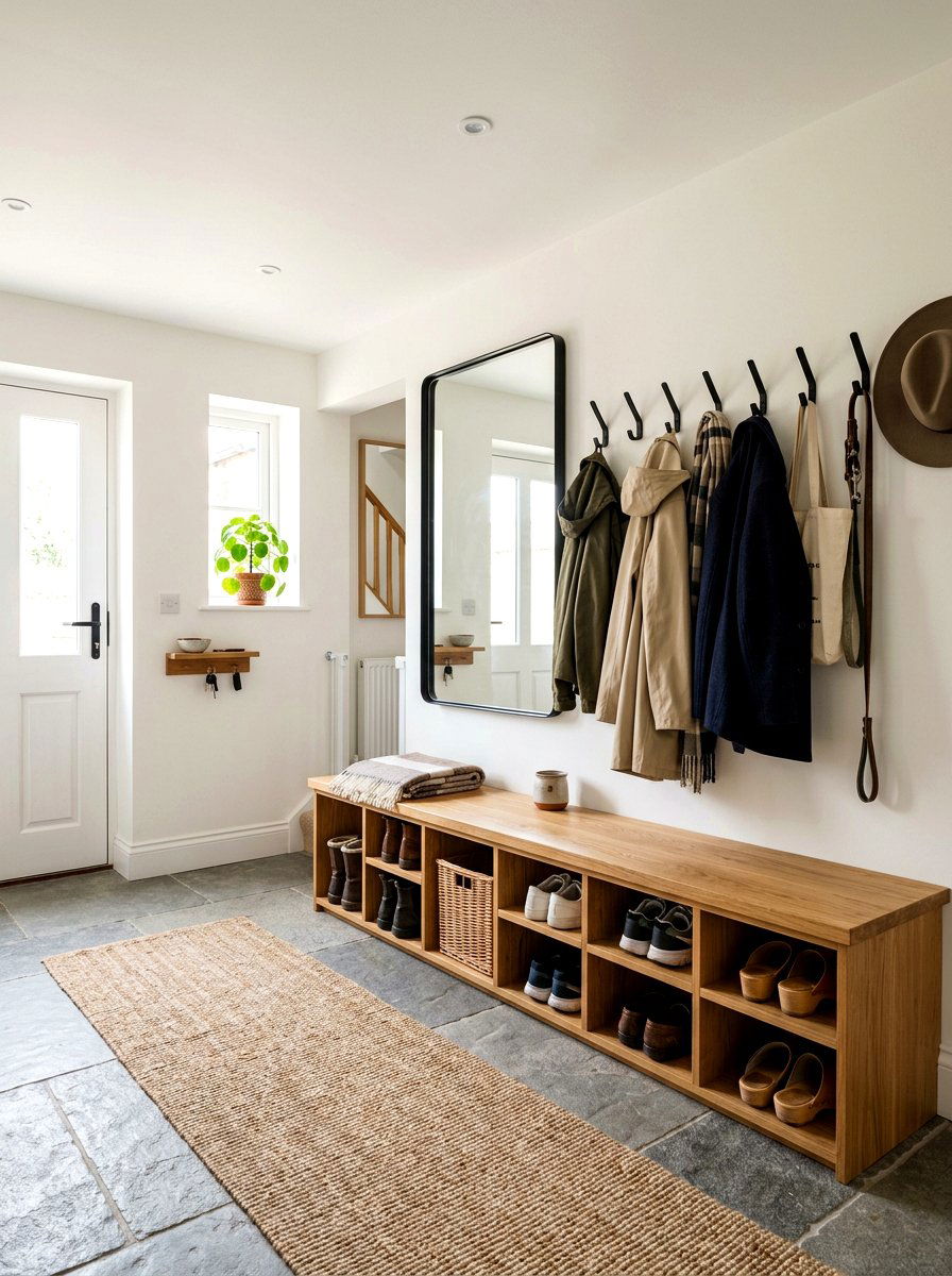 Functional Mudroom Bench - 30 Scandinavian home ideas