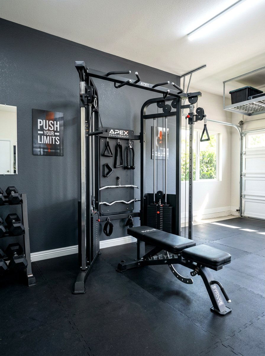 Functional trainer cable machine - 30 garage gym ideas