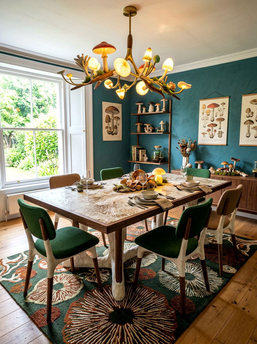 Fungi Themed Dining Room - 30 mushroom dining room ideas