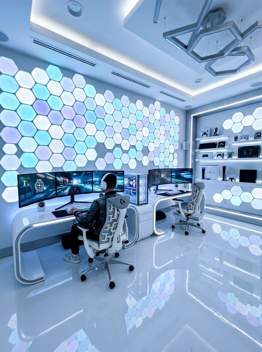 Futuristic Game Room - 30 arcade room ideas