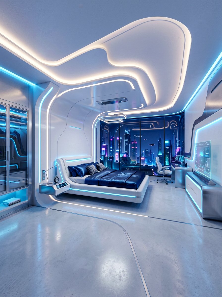 Futuristic Modern Bedroom - 30 couture bedroom ideas