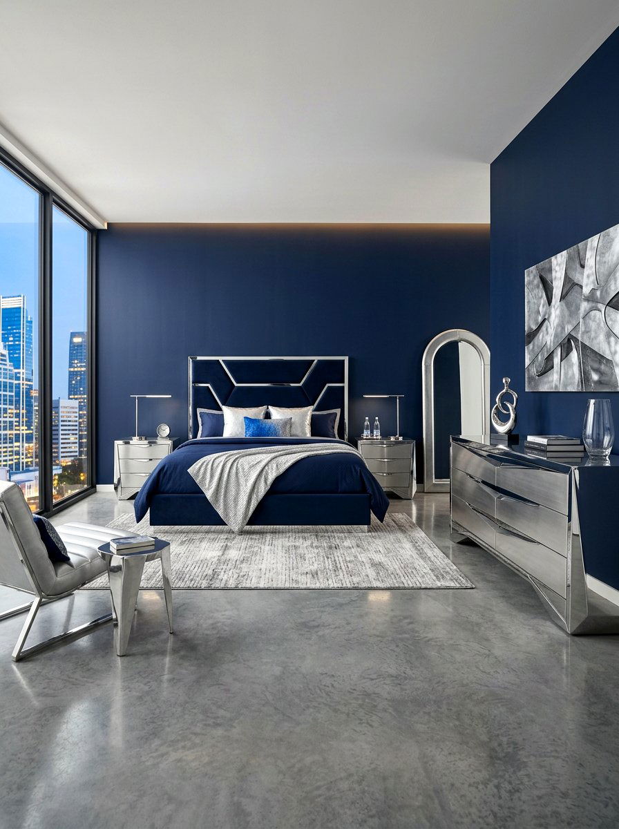 Futuristic Silver Furniture - 30 space themed bedroom ideas
