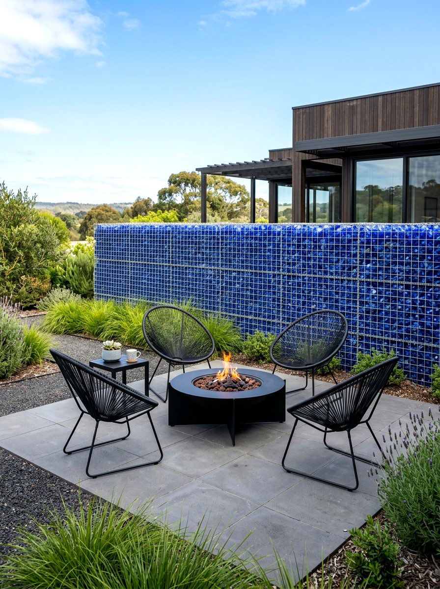 Gabion Basket Wall - 30 courtyard privacy wall ideas