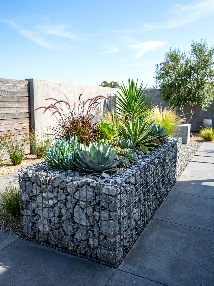 Gabion raised garden bed - 30 raised garden bed ideas