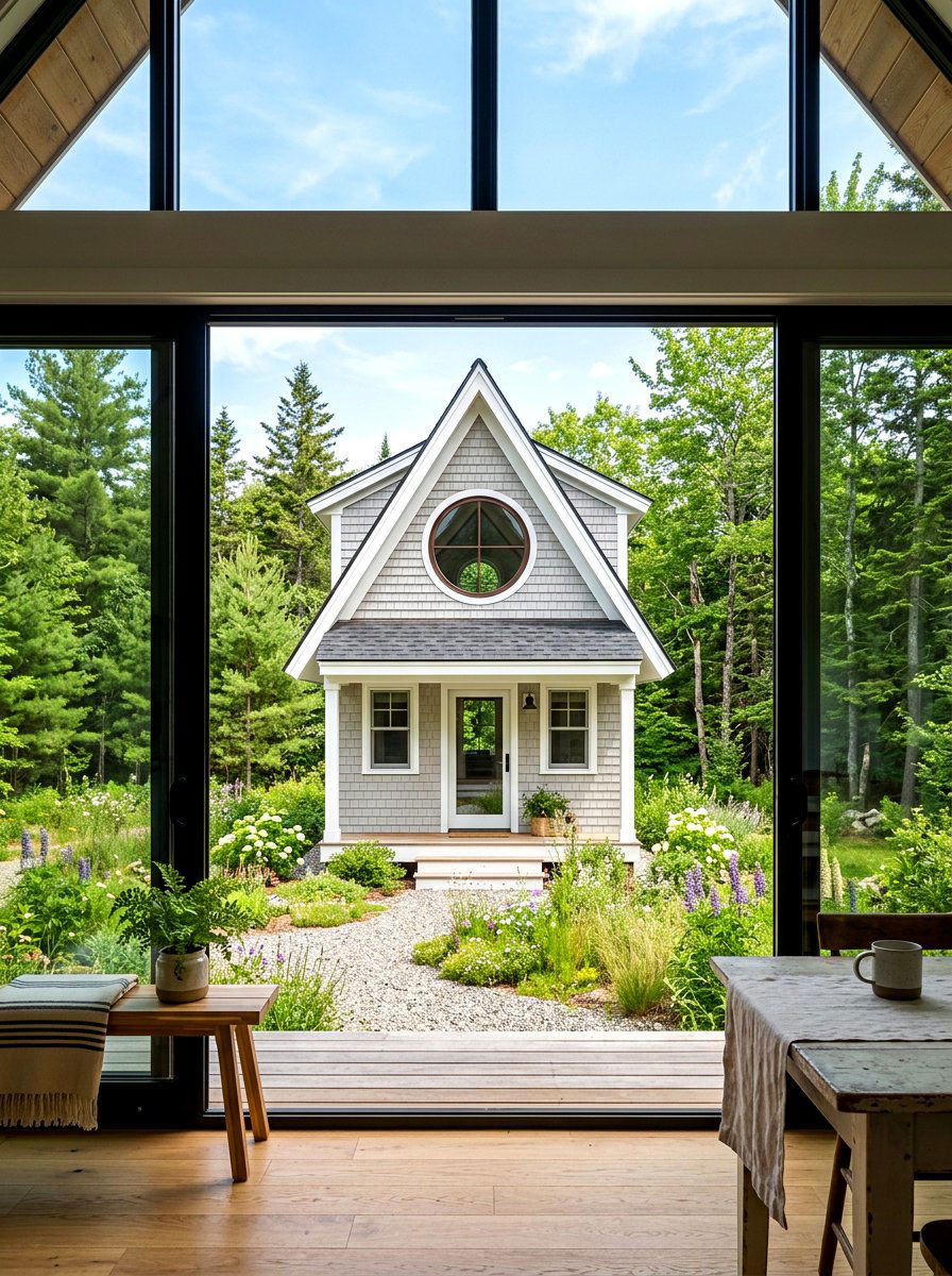 Gable Roof Tiny Cottage - 30 tiny cottage exterior ideas