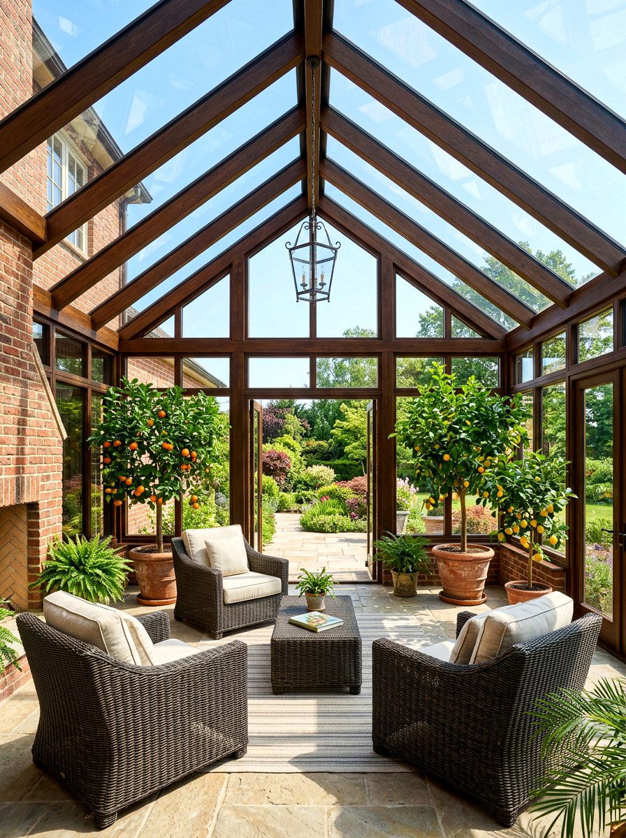 Gable attached sunroom - 30 attached greenhouse porch ideas