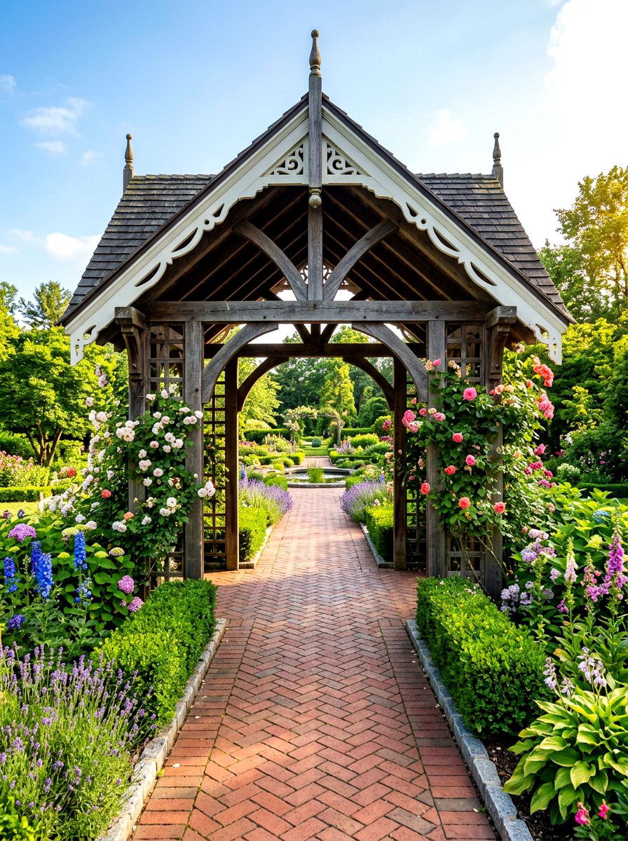 Gabled Arbor - 30 grape arbor ideas