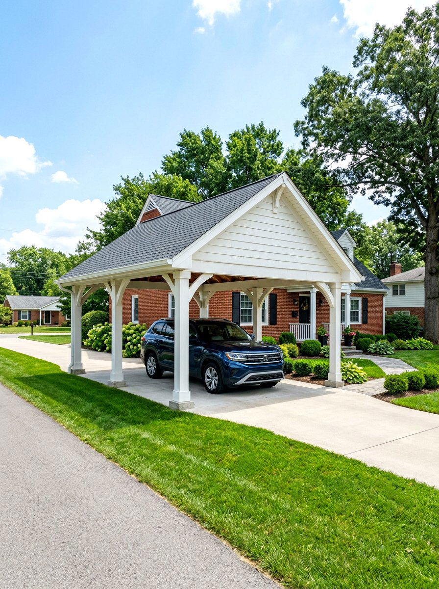 Gabled Roof Carport - 30 carport design ideas