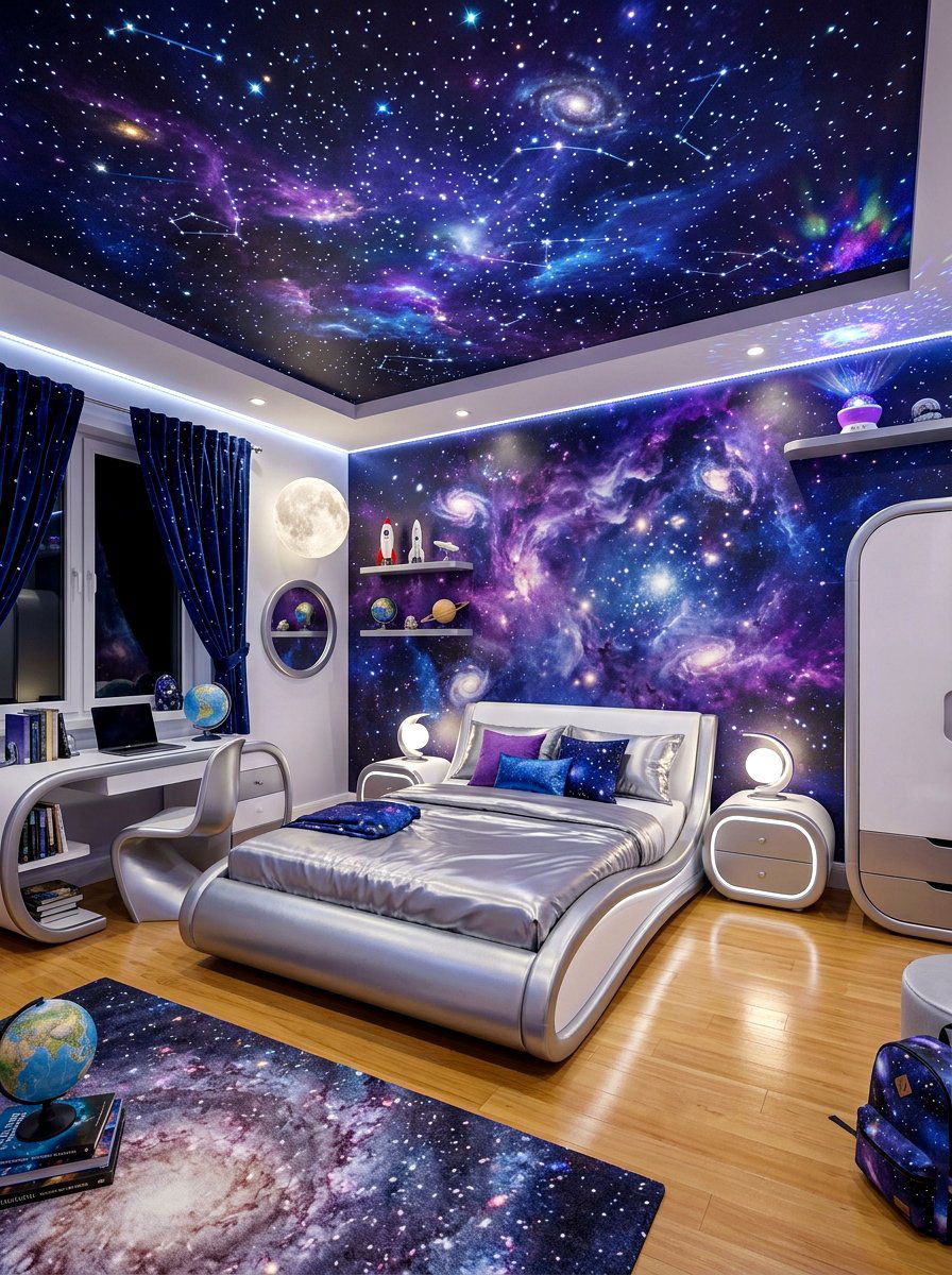Galaxy Theme Bedroom