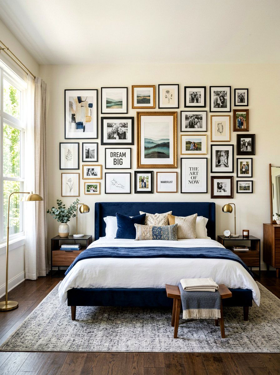 Gallery Wall Bedroom - 30 cute bedroom decor ideas