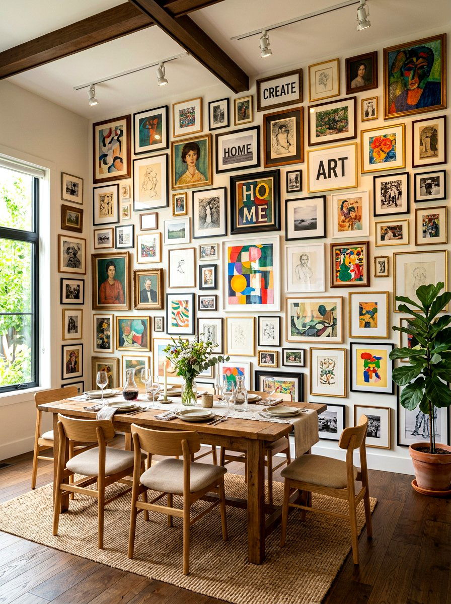 Gallery Wall Dining Room - 30 viral dining room ideas