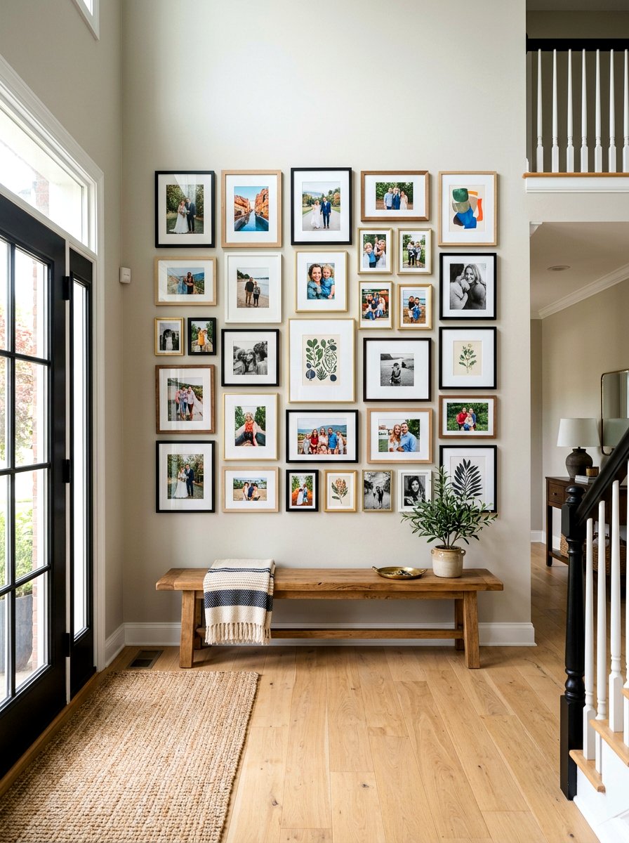 Gallery Wall Entryway - 30 entryway wall decor ideas