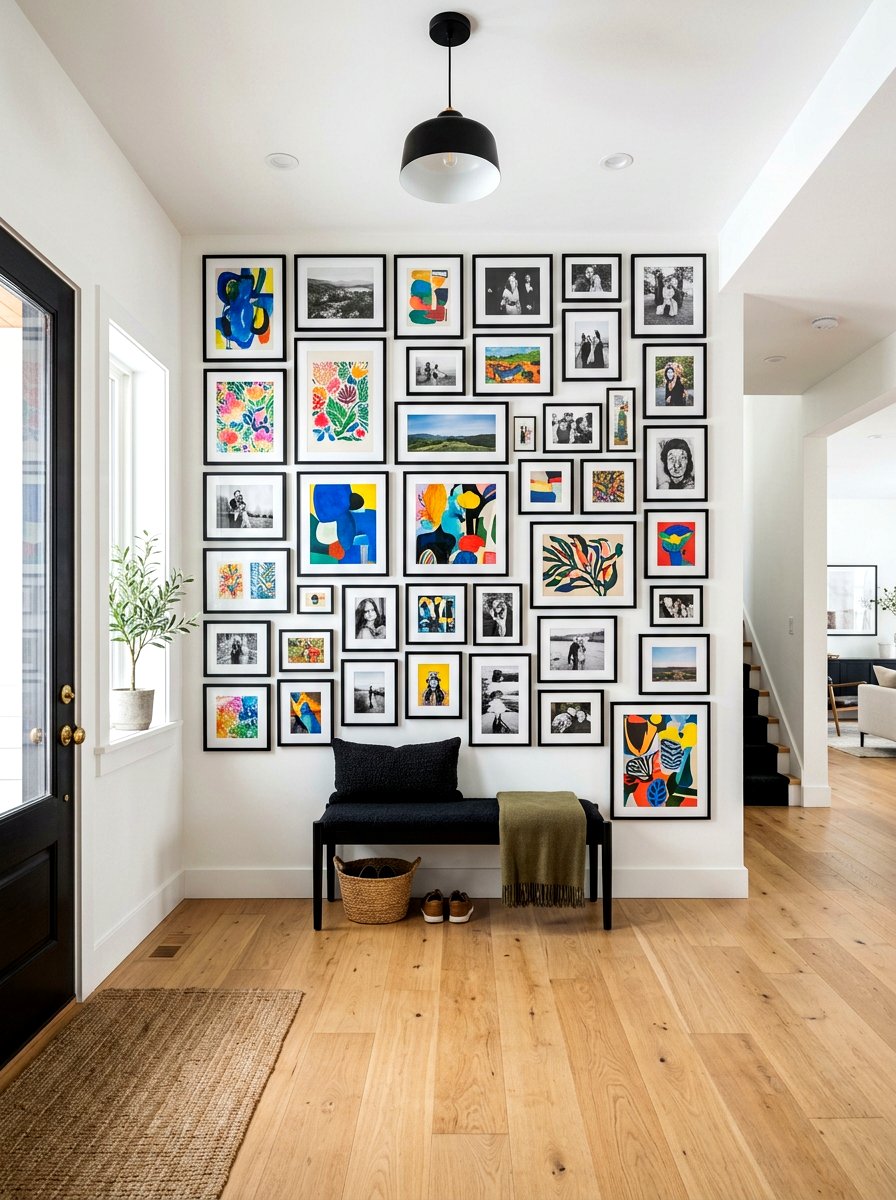 Gallery Wall Entryway - 30 foyer ideas