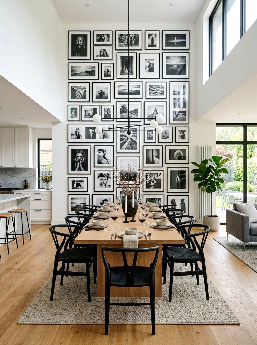 Gallery Wall Focus - 30 open plan with cozy zones ideas
