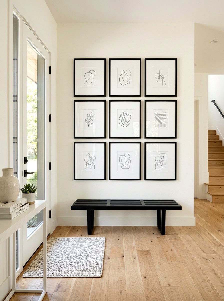 Gallery Wall Foyer - 30 quiet luxury entryway ideas