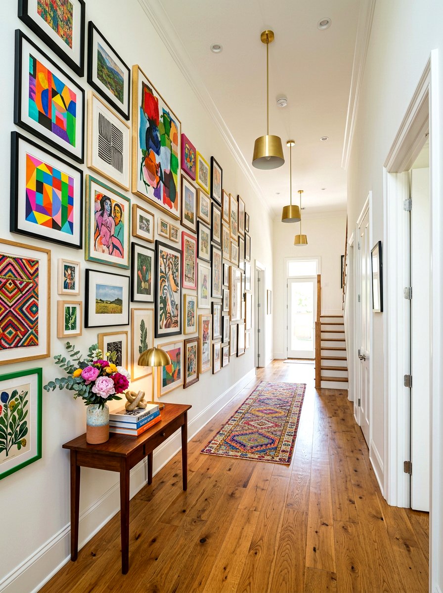 Gallery Wall Layout - 30 high ceiling decorating ideas