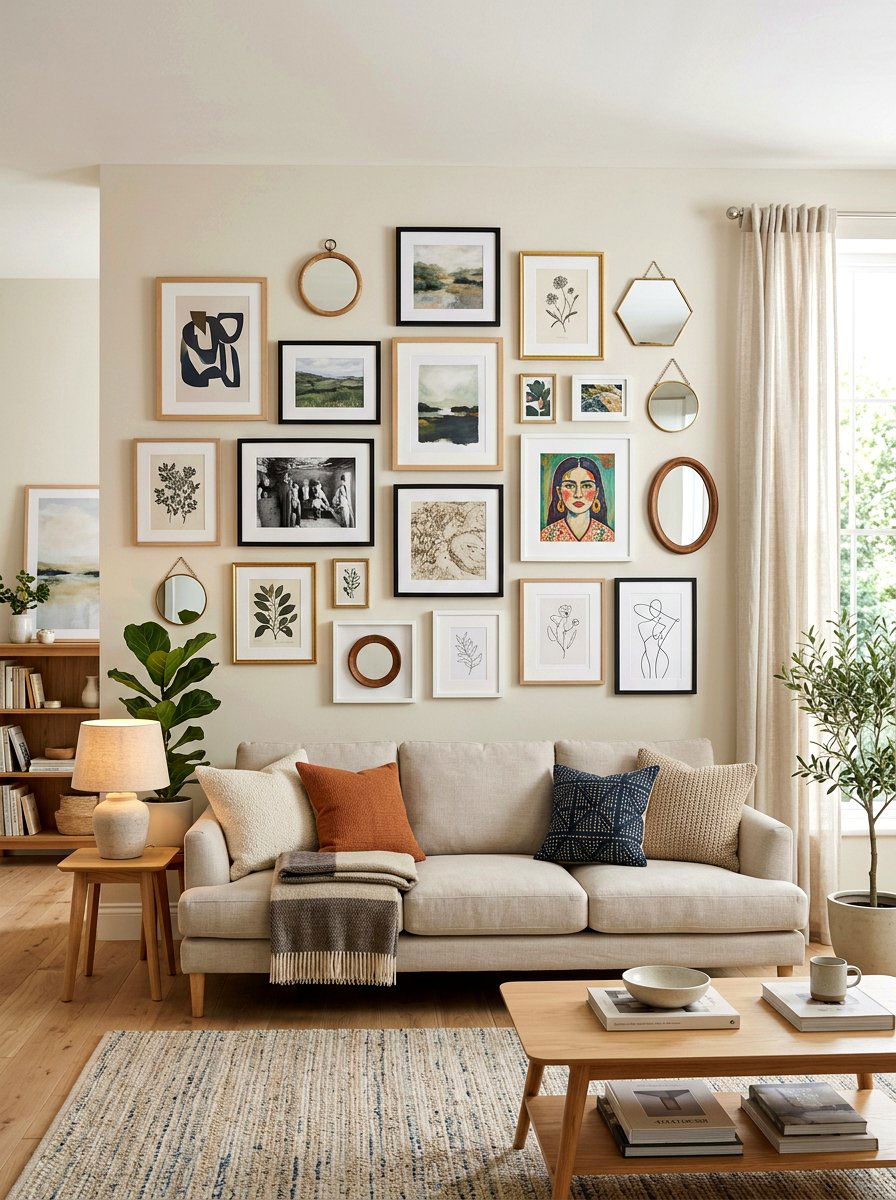 Gallery Wall Layout - 30 small house decor ideas