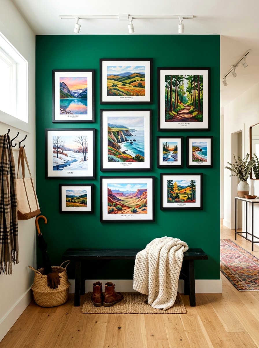 Gallery Wall Mudroom Art - 30 moody mudroom ideas