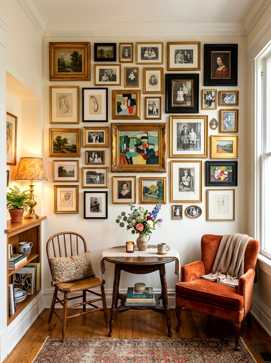 Gallery Wall Nook - 30 breakfast nook ideas