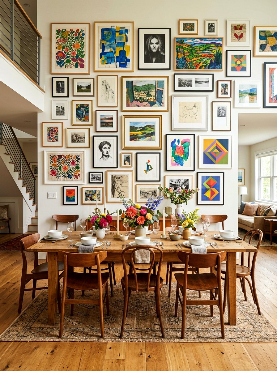 Gallery Wall Open Plan - 30 open plan dining room ideas