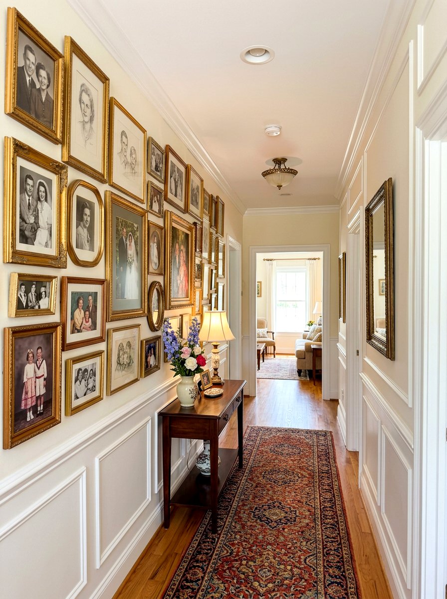 Gallery Wall Portraits - 30 old money apartment decor ideas