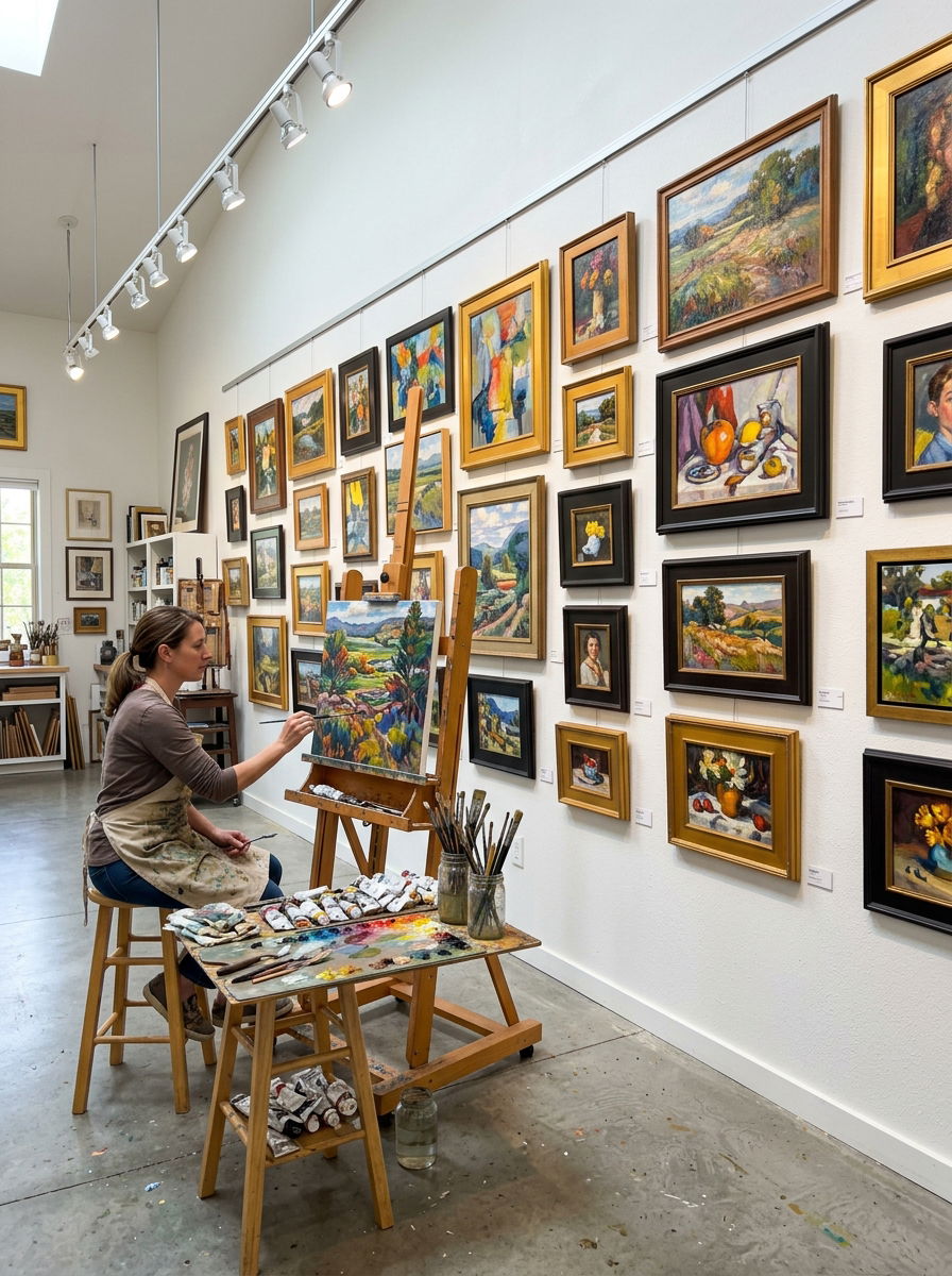 Gallery Wall Studio - 30 painting studio ideas