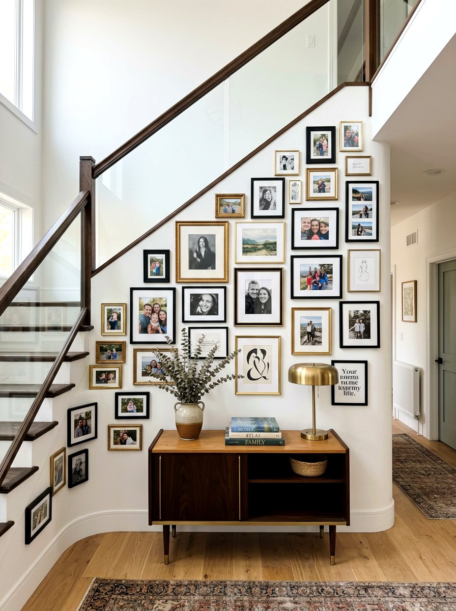 Gallery Wall Under Stairs - 30 staircase nook ideas