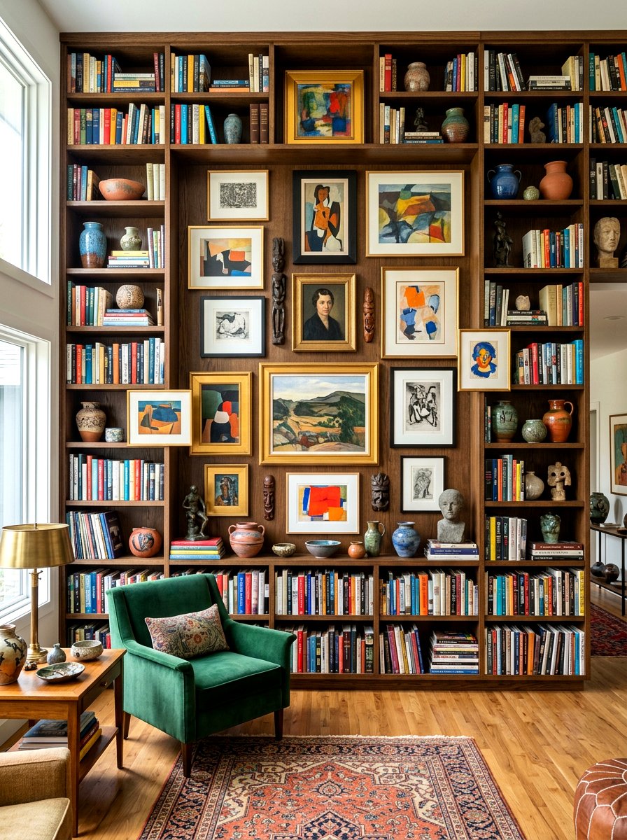 Gallery Wall With Books - 30 home library wall ideas