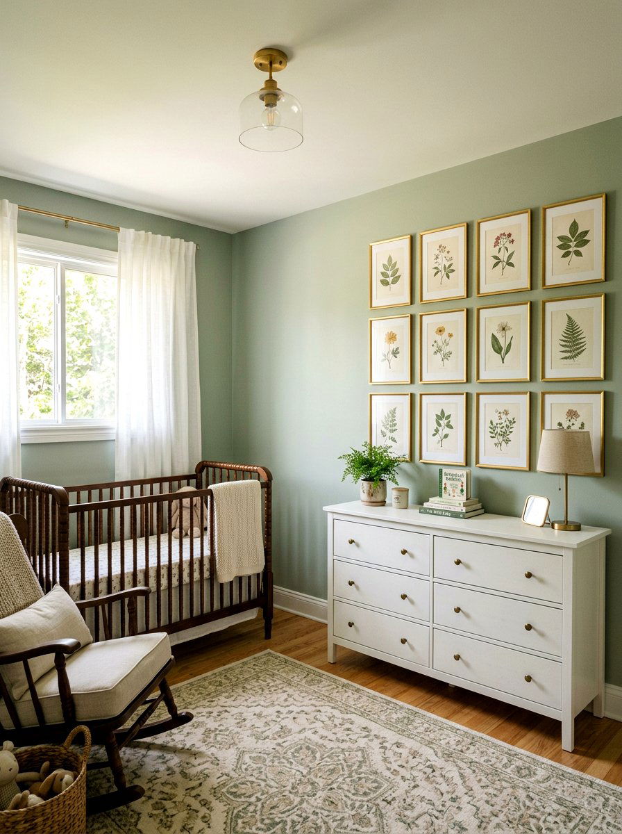 Gallery wall nursery - 30 soft traditional nursery ideas