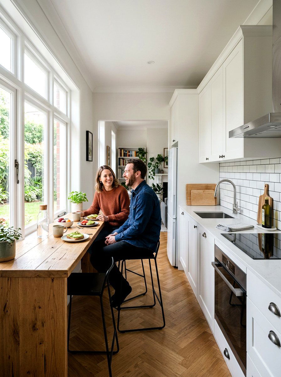 Galley Kitchen Breakfast Bar - 30 tiny galley kitchen ideas