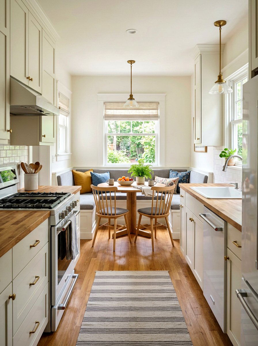 Galley Kitchen Built In Seating - 30 tiny galley kitchen ideas