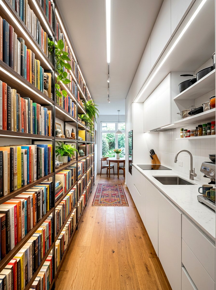 Galley Kitchen Library Wall - 30 library kitchen ideas