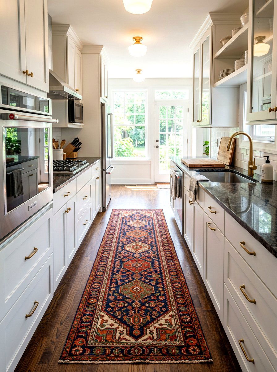 Galley Kitchen Rug Runner - 30 tiny galley kitchen ideas