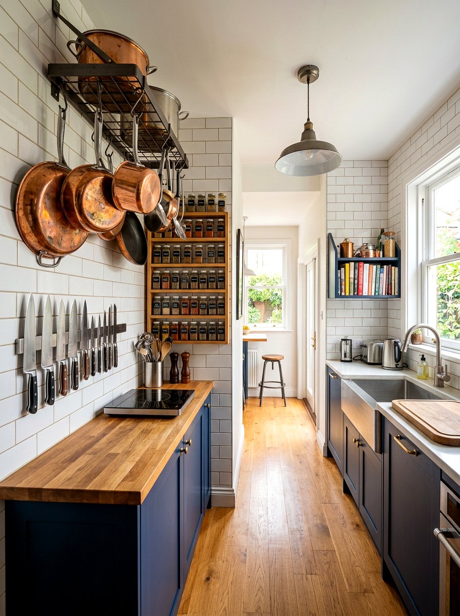 Galley Kitchen Vertical Storage - 30 tiny galley kitchen ideas