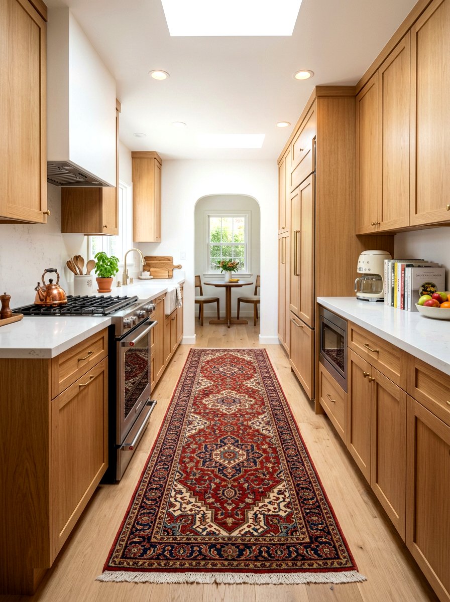 Galley Kitchen With Rug - 30 cozy galley kitchen ideas
