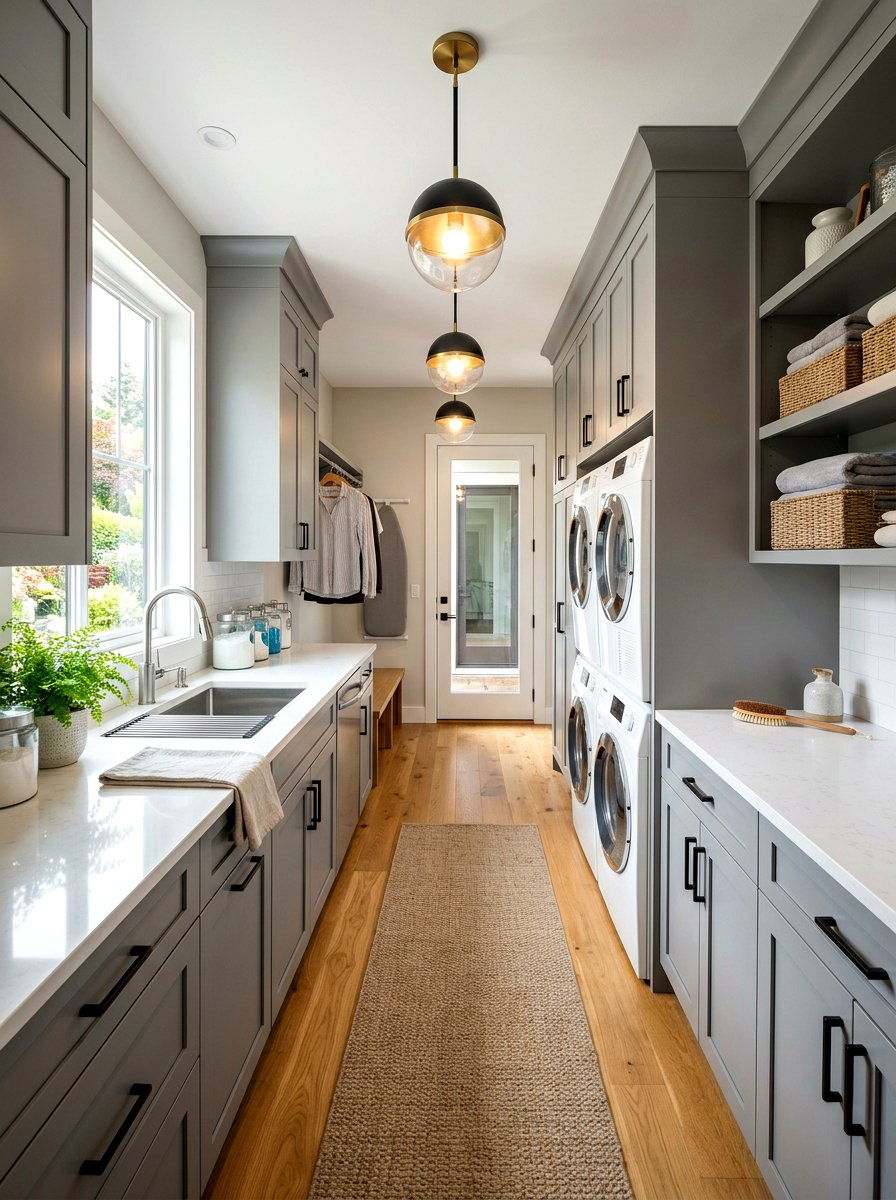Galley Laundry Room Layout - 30 narrow laundry room ideas
