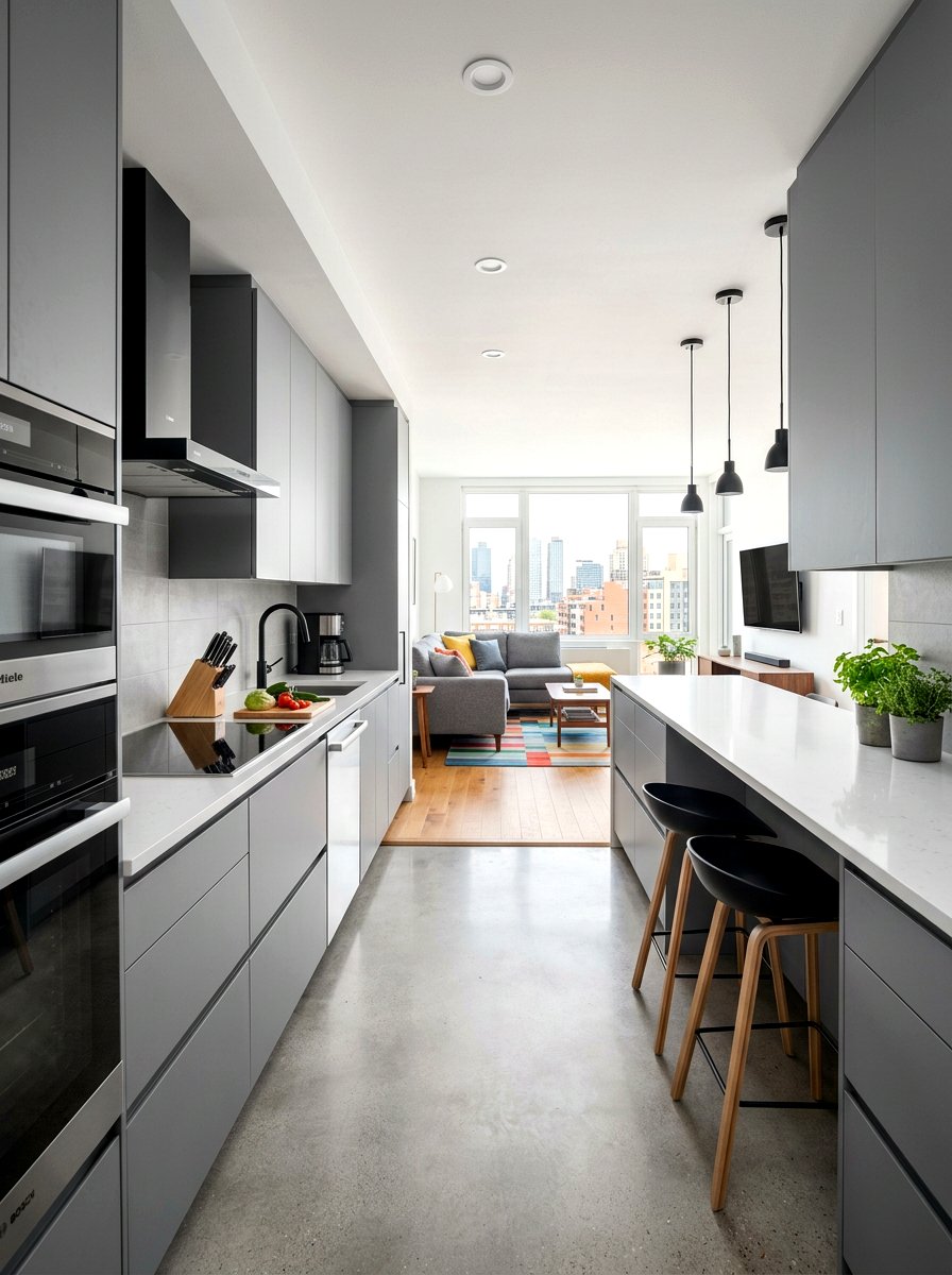 Galley Open Kitchen - 30 open kitchen ideas