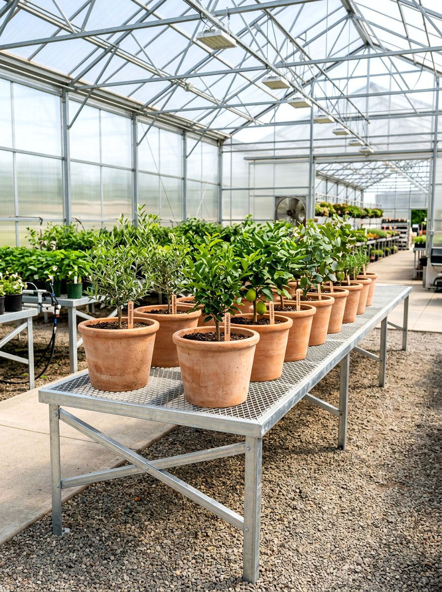 Galvanized Steel Greenhouse Bench - 30 greenhouse propagation bench ideas