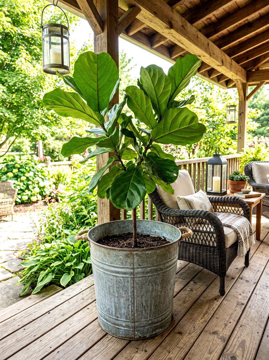 Galvanized metal bucket - 30 flea market decor ideas