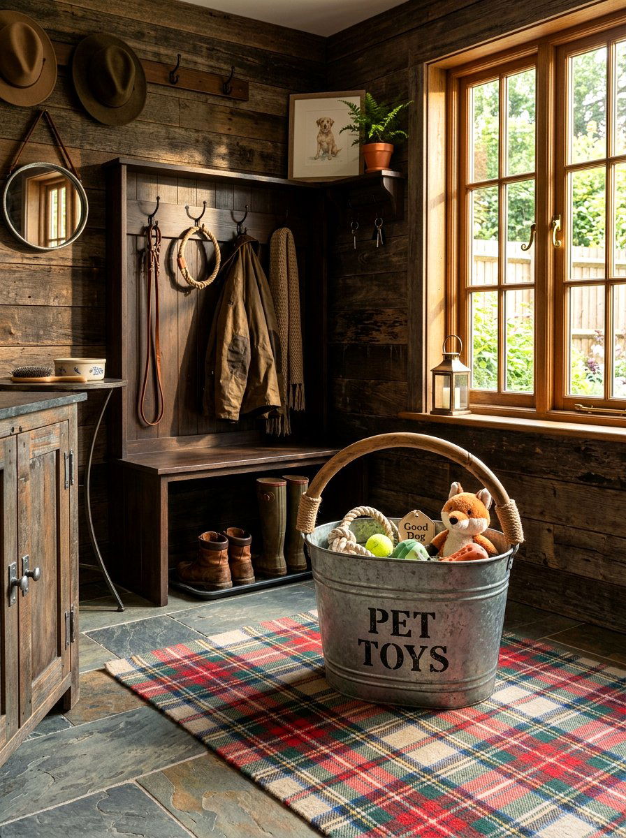 Galvanized metal pet toy bucket - 30 pet toy basket ideas
