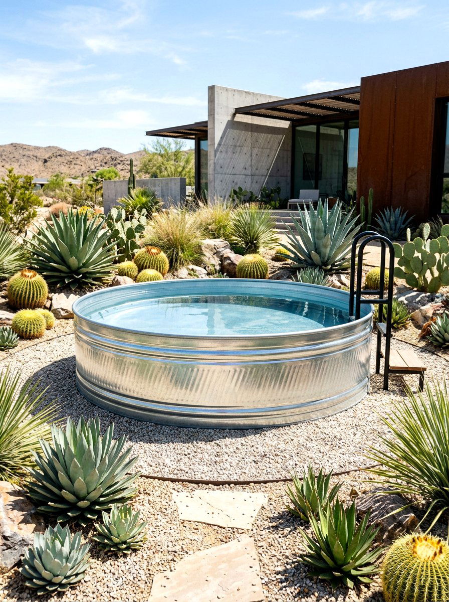 Galvanized metal pool - 30 budget pool ideas