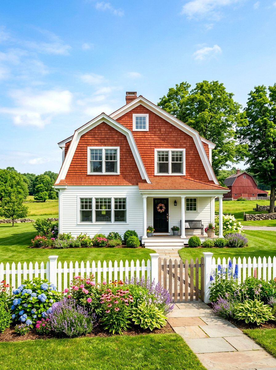 Gambrel Roof Farmhouse - 30 barn style home ideas