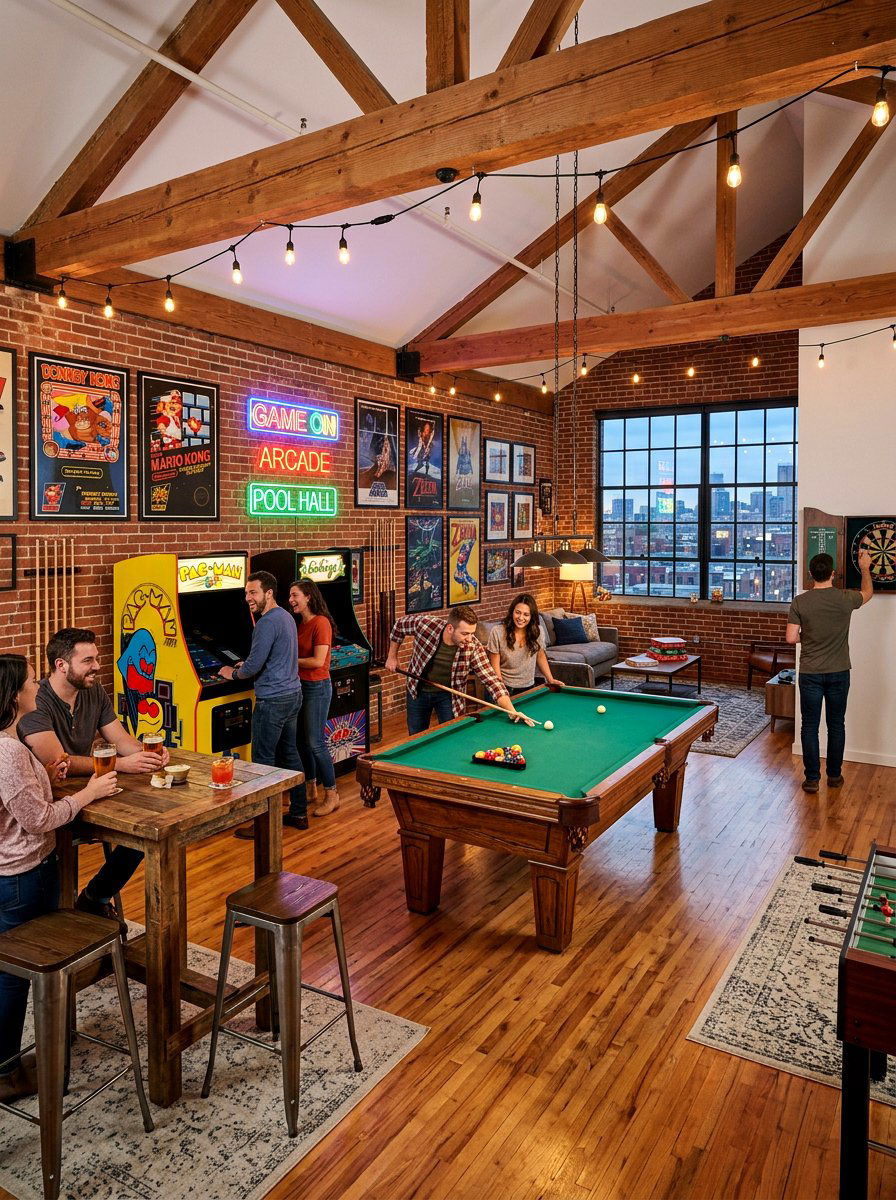 Game Room Loft - 30 upstairs loft ideas