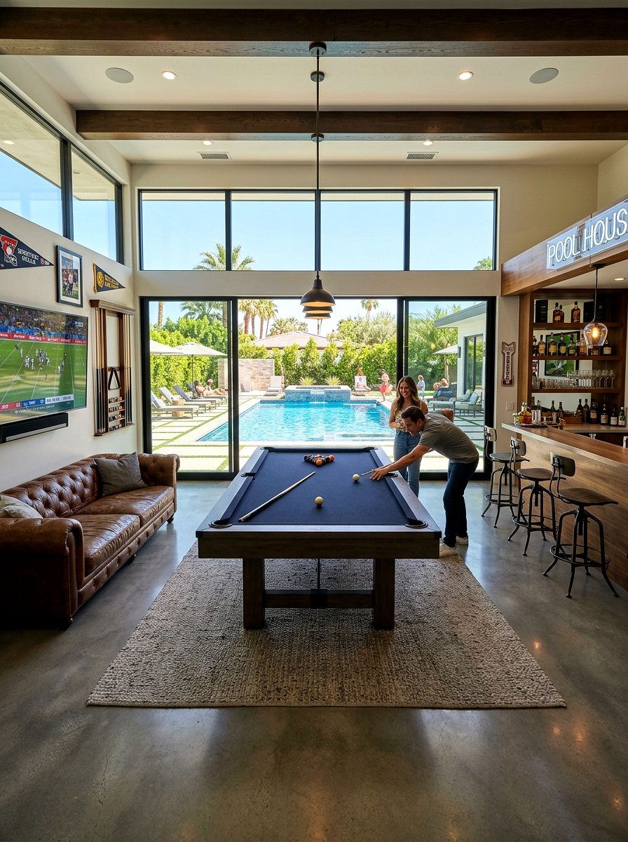 Game Room Pool House - 30 pool house decor ideas