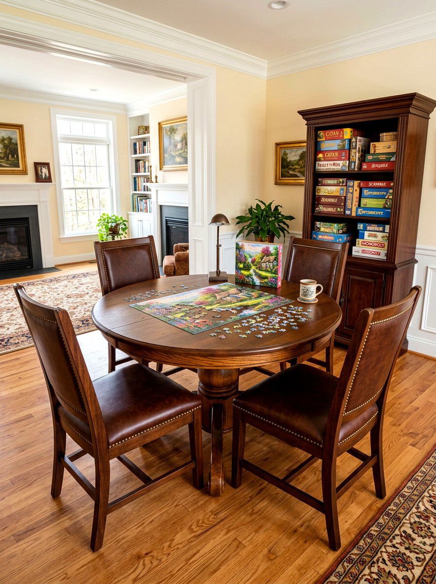 Game table setup - 30 screen free living room ideas