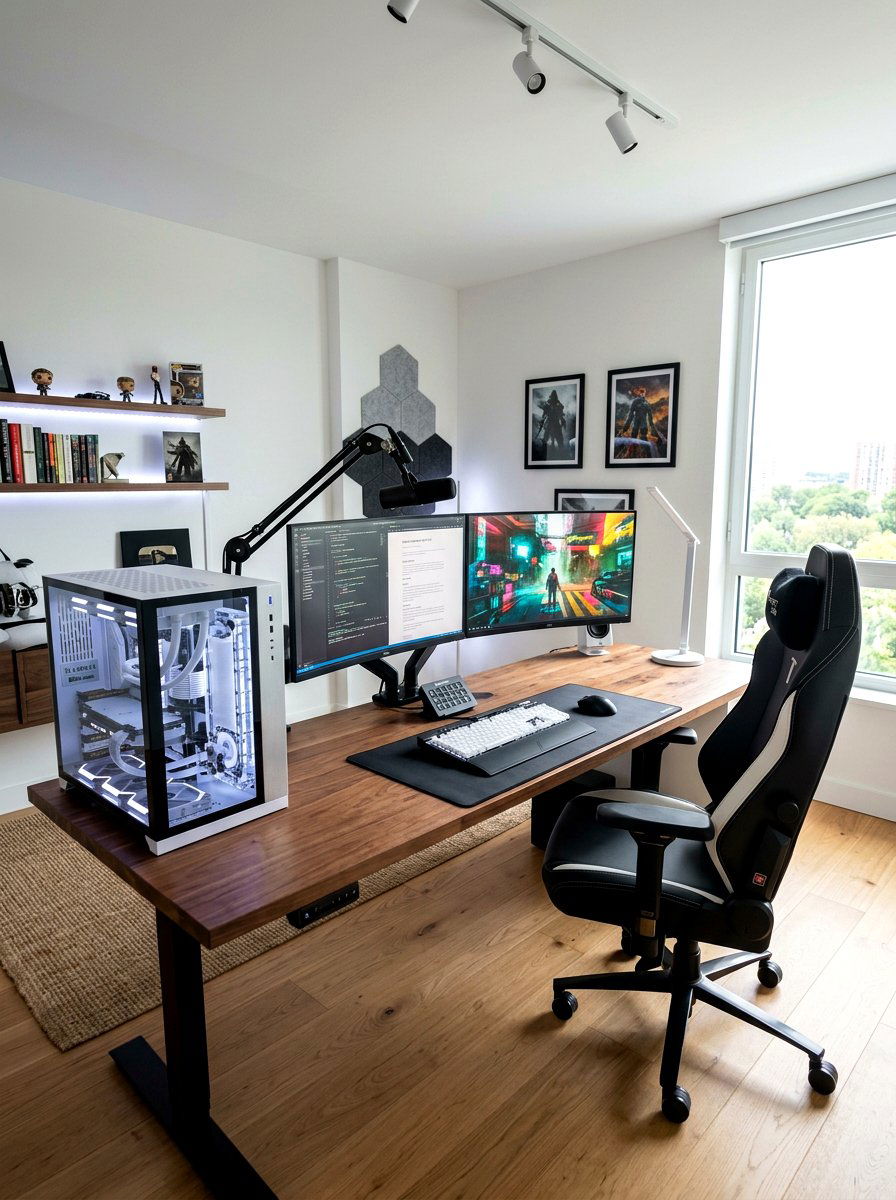 Gaming And Study Setup - 30 teen study room ideas