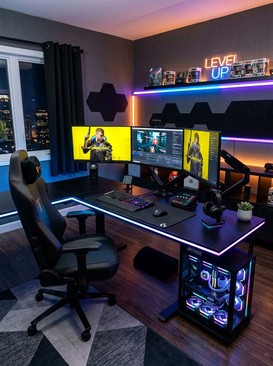Gaming Room Office - 30 flex room office ideas